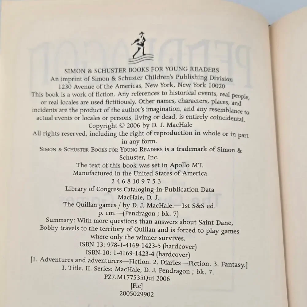 Pendragon Book 7: The Quillan Games by D.J. MacHale (Hardcover)